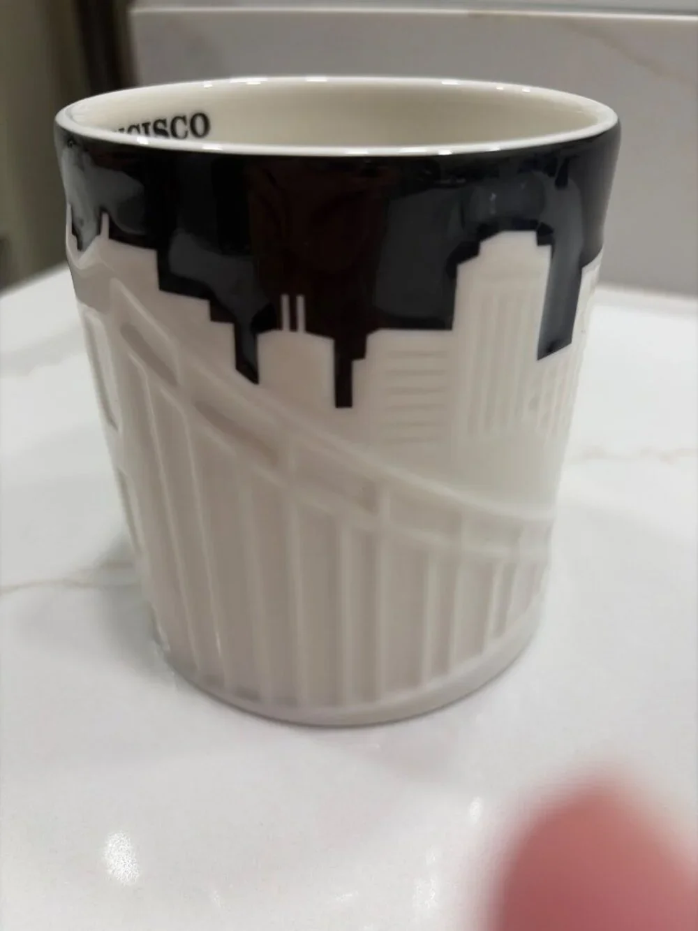 Starbucks Ceramic Mug San Francisco Skyline City Relief 2012 Cable Car Coffee Te